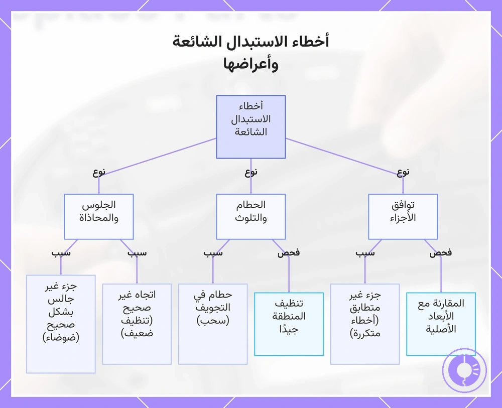 أخطاء شائعة بعد استبدال قطع Roomba وأعراضها والفحوصات المناسبة