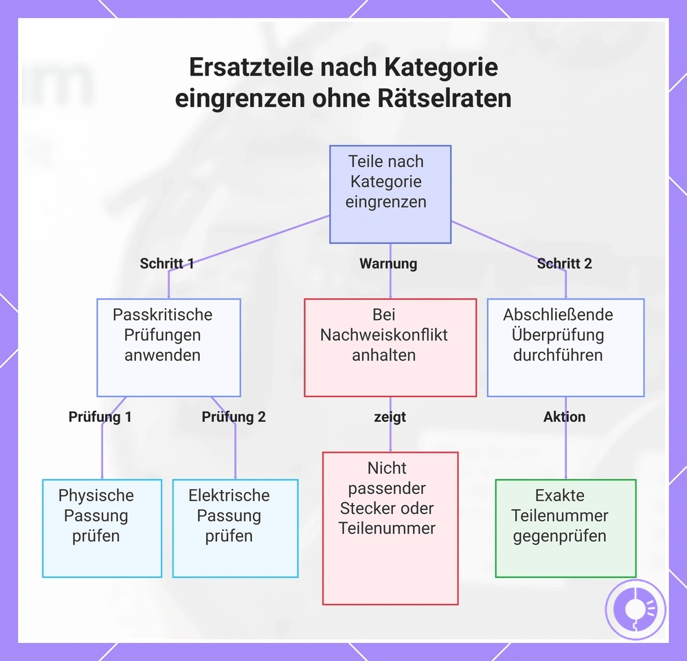 Roomba-Ersatzteile nach Teilkategorie und passkritischen Merkmalen eingrenzen
