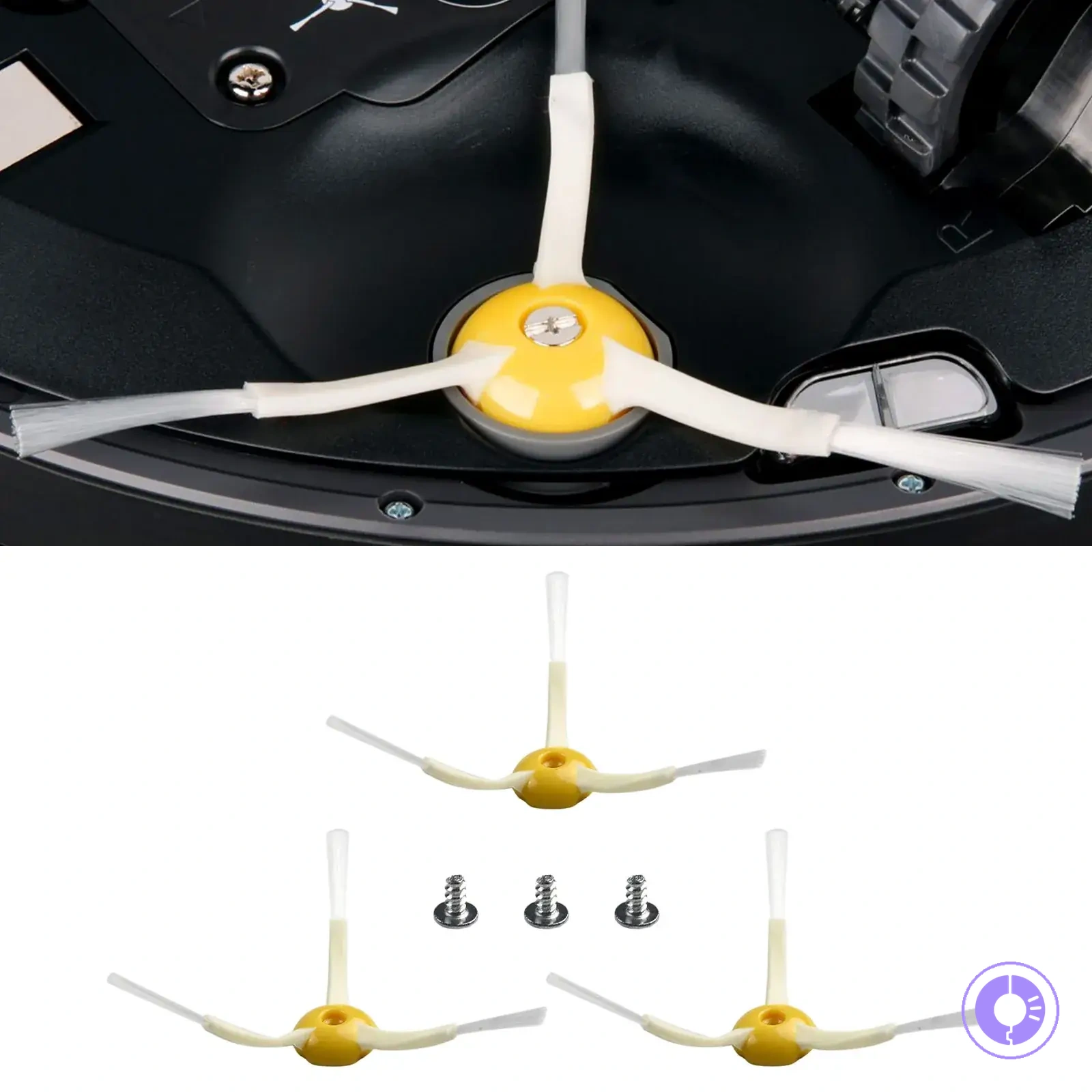 3pcs Side Brushes Kit For Roomba