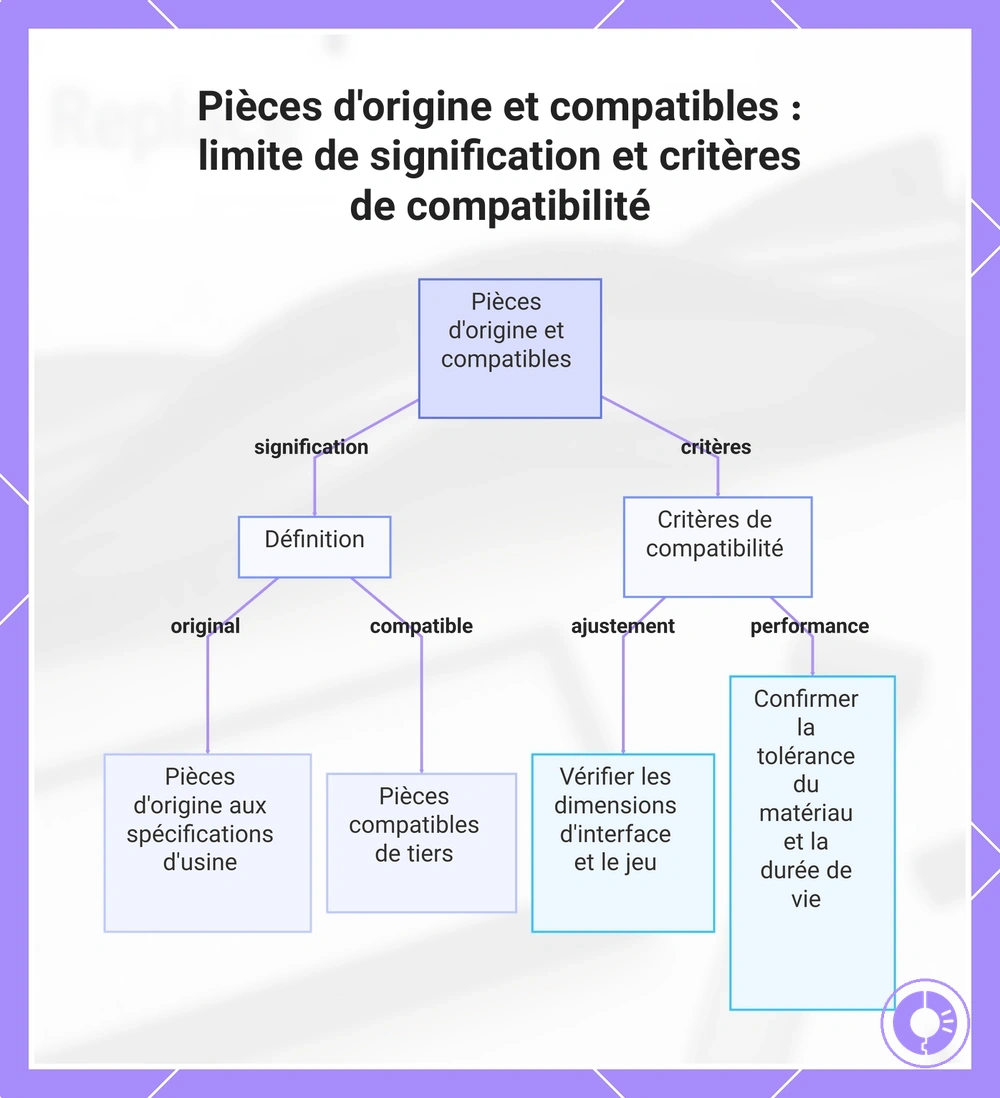 Pièces d’origine et compatibles : distinction et critères de compatibilité