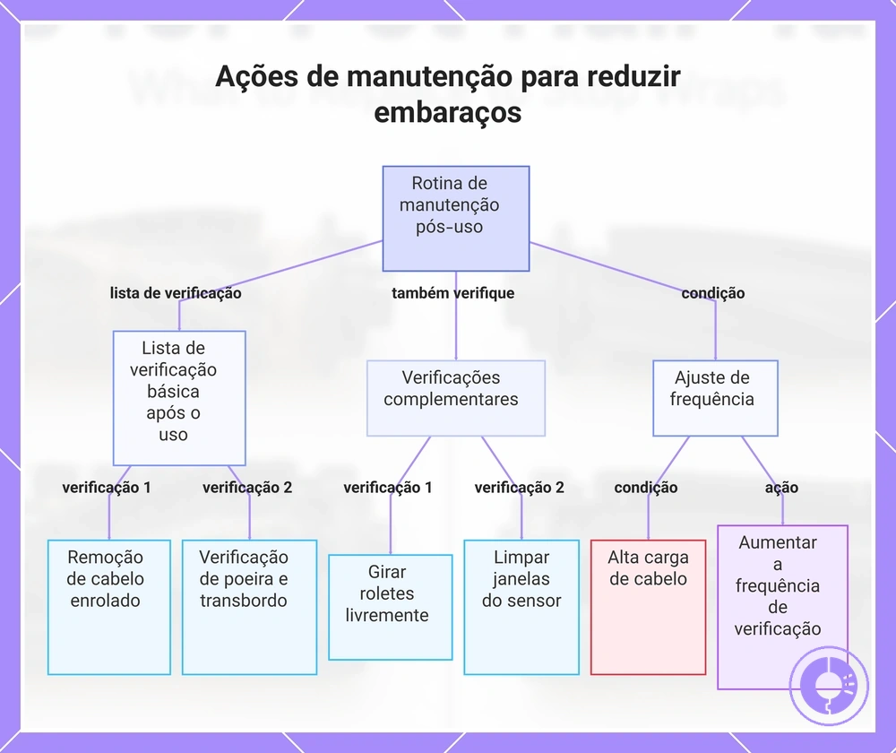 Ações de manutenção para reduzir emaranhados de pelos