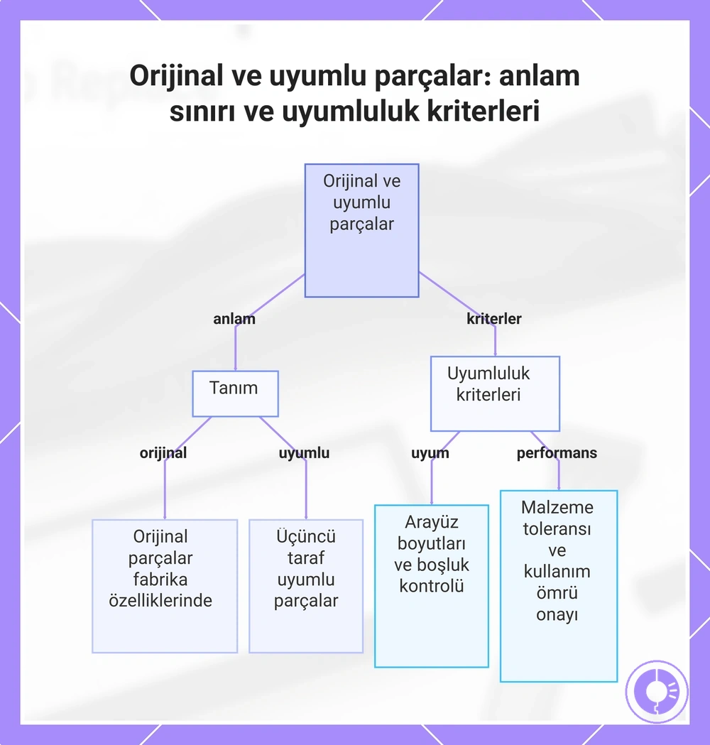 Orijinal ve uyumlu Roomba parçaları için uyumluluk ölçütleri