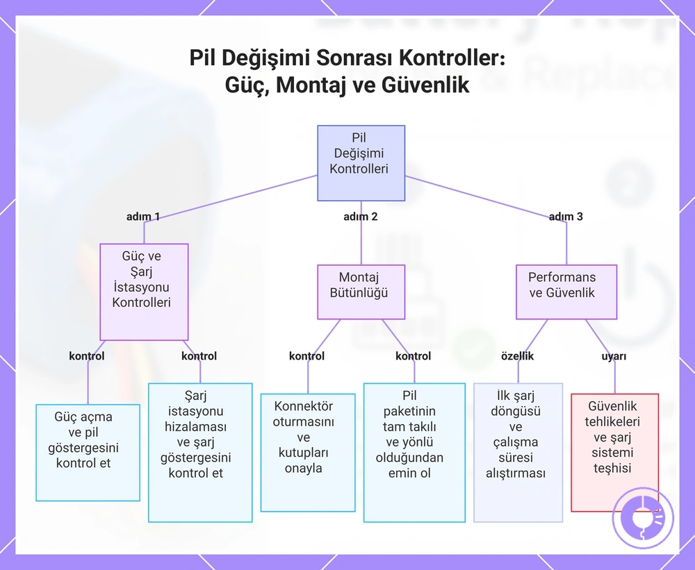 Batarya Değişimi Sonrası Kontroller: Güç, Montaj ve Güvenlik